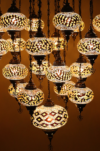 25in1 No3 Size Antique Mosaic Chandelier